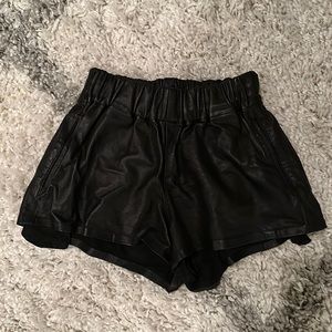 Rag & Bone Leather Shorts Sz 24